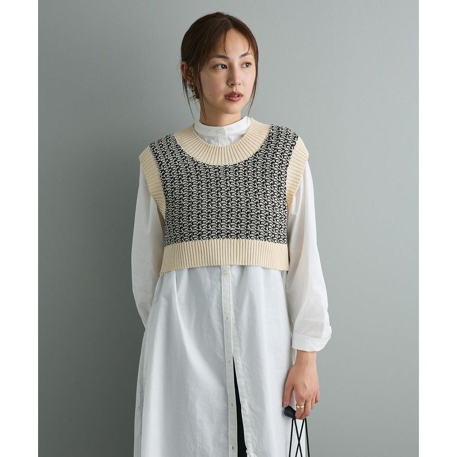 ジャガードショートニットベスト - 画像 (5)
