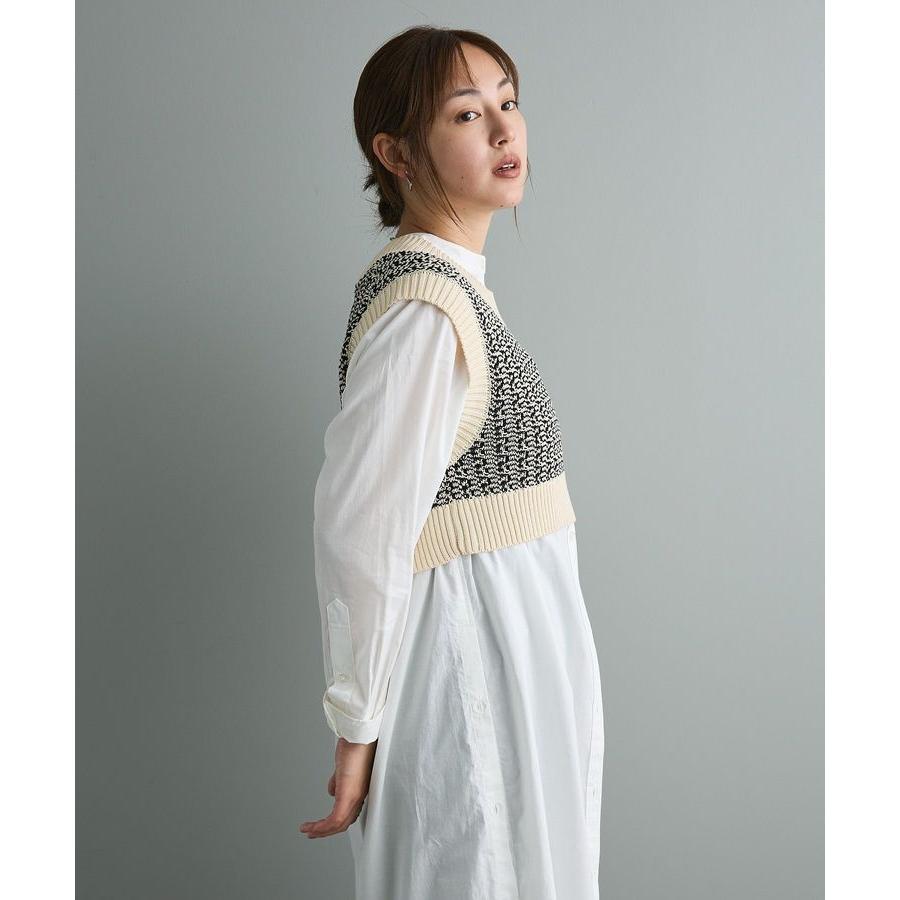 ジャガードショートニットベスト - 画像 (6)