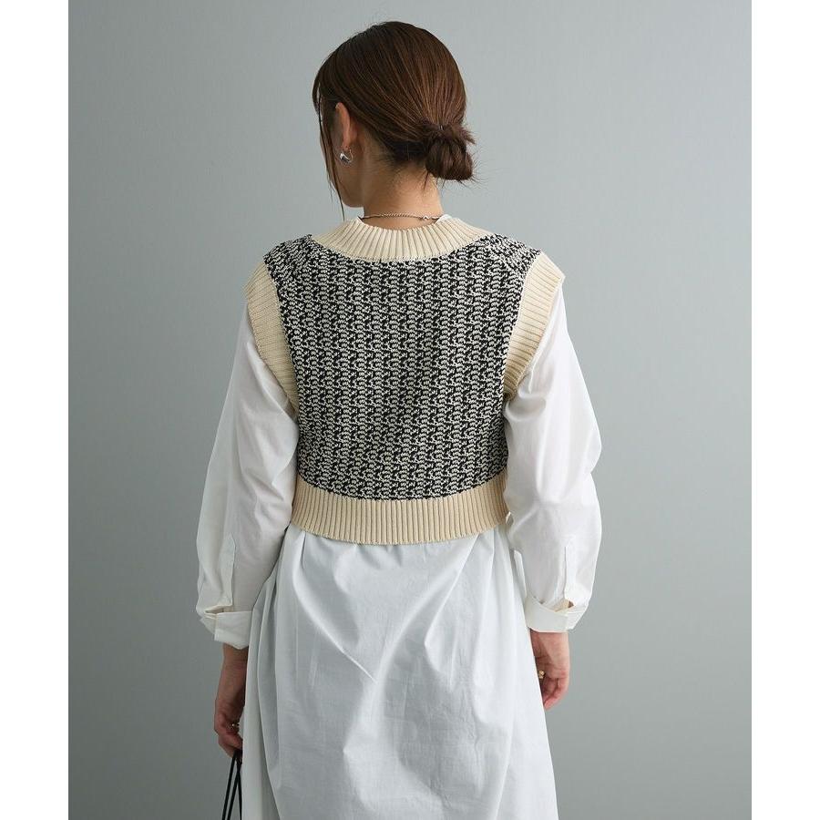 ジャガードショートニットベスト - 画像 (7)