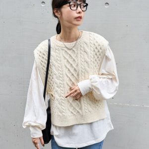 FREAK'S STORE 「FREAK'S STORE」 ニットベスト FREE ホワイト レディース