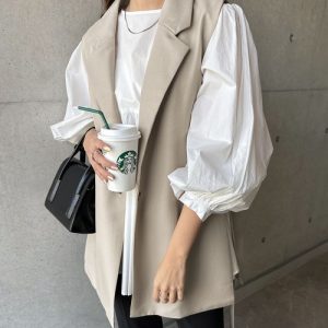 andme 「andme」 ベスト M サンドベージュ レディース