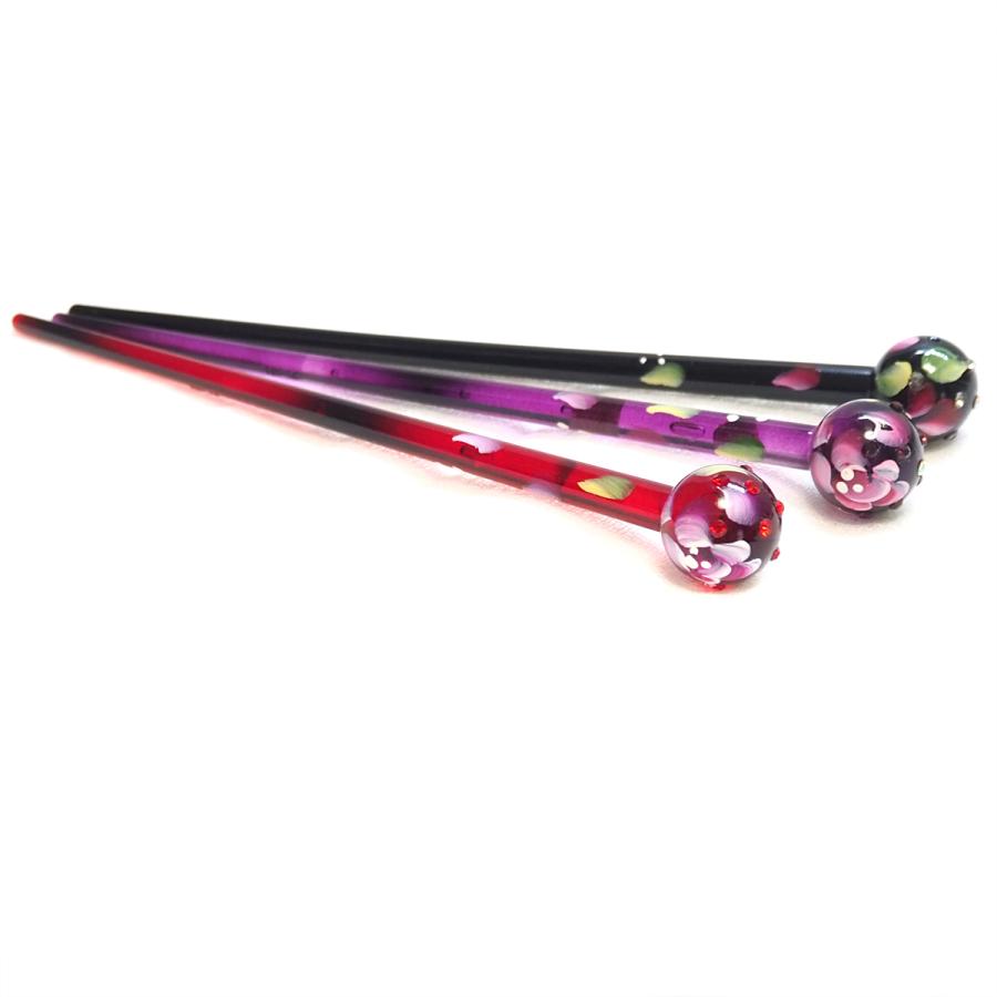 玉かんざし 簪 一本挿し 一本足 髪飾り 普段使い カジュアル ヘアアクセサリー - 画像 (5)