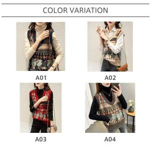 レディース ファッション レトロ ニット ス Vネック 秋コーデ カジュアル チョッキ おしゃれ ゆったり 春ニット