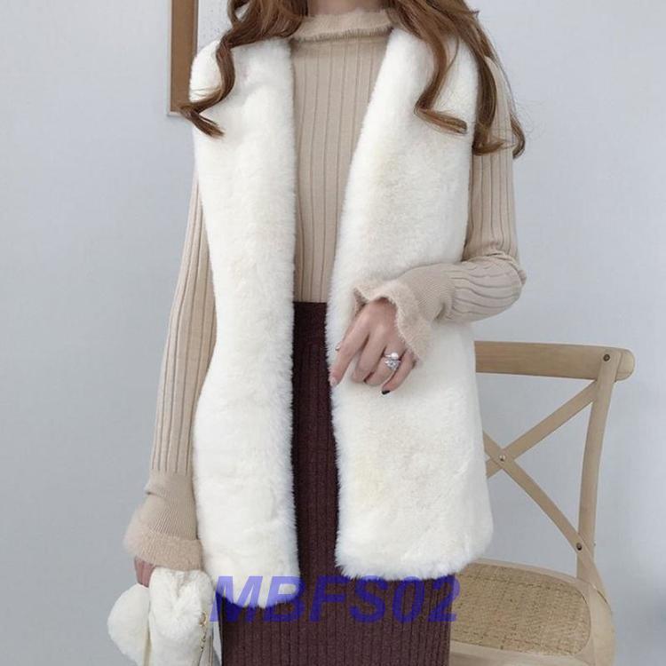 ファー レディース ボア 毛皮コート フェイクファー ショート アウター ブルゾン ふわふわ 防寒 暖かい 着痩せ おしゃれ - 画像 (2)