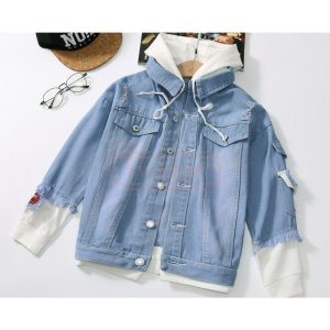 子供用 コスプレ衣装 ドラゴンボール グッズ 長袖 デニムコート フード付き 男女兼用 春秋