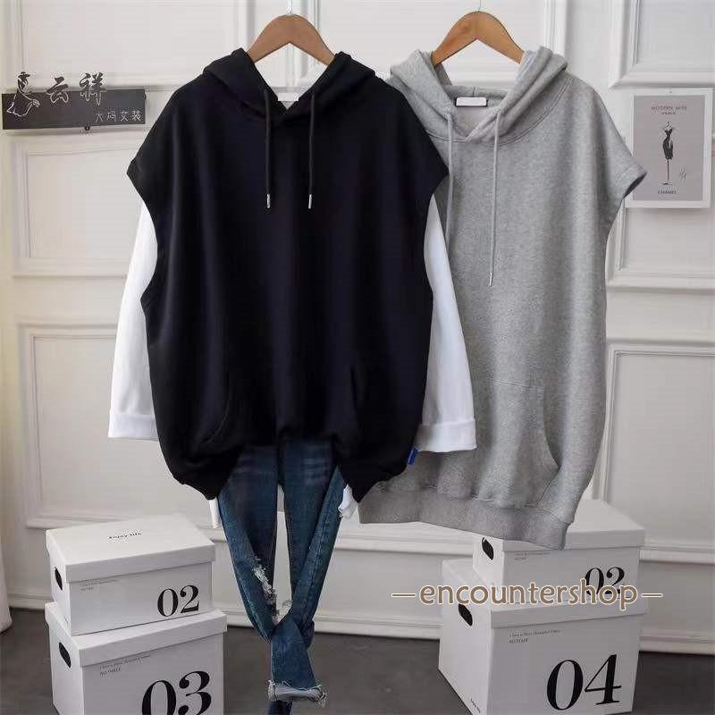 【大特価】レディース フード付き ジレ ノースリーブ 春 夏春コーデ 薄手 涼しい ジャケット きれいめ ス 羽織り おしゃれ - 画像 (2)