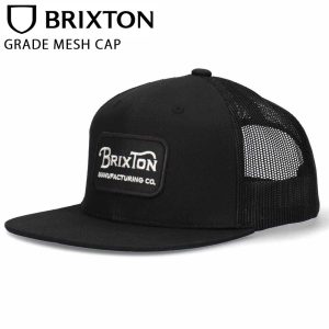 BRIXTON ブリクストン ワッペン フラットバイザー メッシュキャップ 帽子 キャップ スナップバック メンズ レディース ブランド サイズ調節可能