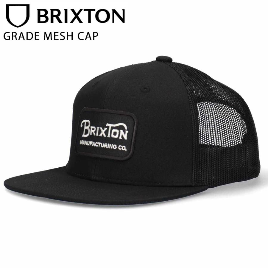 BRIXTON ブリクストン ワッペン フラットバイザー メッシュキャップ 帽子 キャップ スナップバック メンズ レディース ブランド サイズ調節可能
