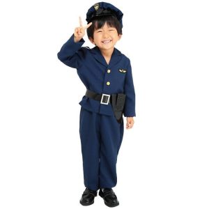 即日出荷 キッズジョブ おまわりさん 120 お巡りさん 警官 警察官 コスプレ コスチューム 衣装 仮装　変装　子供サイズ クリアストーン 4560320837244