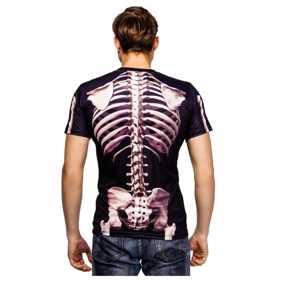 骸骨 Tシャツ コスプレ 衣装 ハロウィン おもしろ 骨 スケルトン メンズ レディース コスチューム パーティー グッズ