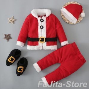 サンタクロース 衣装 子供 クリスマス サンタ プレ 仮装 ワンピース ケープ付き ベビー キッズ 女の子 男の子 パーティー ダンス衣装