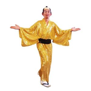 マツケンサンバ 衣装 スパーク着流し 着物 キラキラ着流し ゴールド衣装 コスチューム