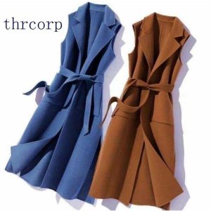 【値下げ】ジレ  カジュアルコート ロング ロングジレ レディース トレンチ アウター 大きいサイズ ロング丈 秋 冬