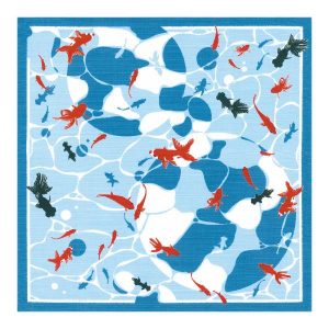 風呂敷 ランチクロス お弁当 50cm 中巾 綿 小ふろしき揺らめき涼夏 （ 風呂敷き ふろしき お弁当包み 50センチ 日本製 ）