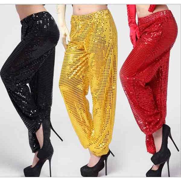 「即納」スパンコールパンツ ダンスパンツ レディース 大人 ジュニア ダンス衣装 ズボン きらきら ジャズスjazzヒップホップ 社交ダンス衣装 チアリーディングダ - 画像 (3)