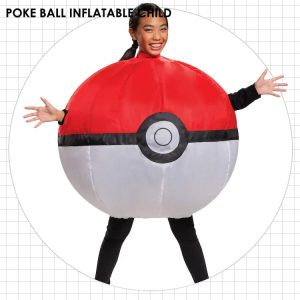 Pokemon コスチューム ポケモン モンスターボール インフレータブル キッズ 男の子 女の子 150-160cm 仮装 全身 衣装 子供 Disguis