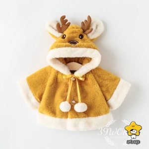 サンタ服 ベビー服 クリスマス 子供服 マント 女の子 ポンチョ トナカイ 赤ちゃん 幼児 可愛い 帽子付き フード付きケープ ジュニア コスチューム