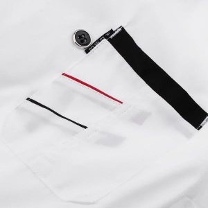 シェフジャケットユニフォームショートスリーブホテルキッチンアパレルコックコートl白