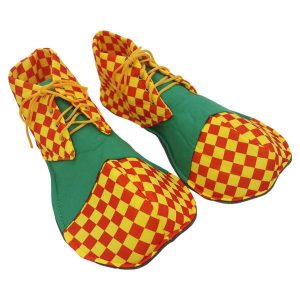 大人のピエロの靴コスプレ役割靴ハロウィーンの衣装ステージパフォーマンスフェスティバルハロウィーンをテーマにしたパーティー , 緑