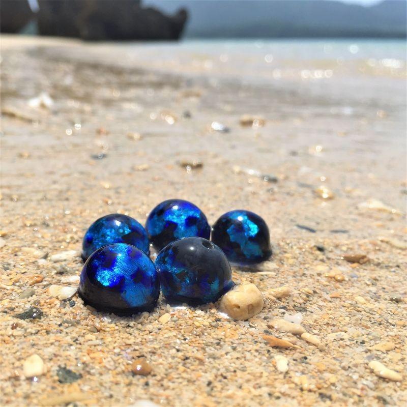 かんざし ほたる玉 とんぼ玉 一本簪 和装アクセサリー ブルー - 画像 (9)