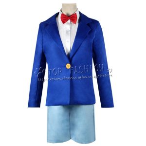 大人 子供用 名探偵コナン 風 江戸川コナン えどかわコナン 工藤新一 くとうしんいち  コスプレ衣裝 レディース コスプレ衣装 変装 仮装