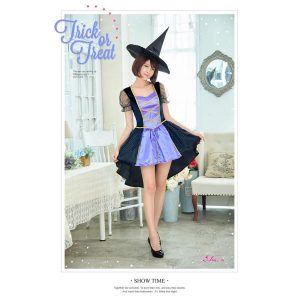 コスプレ 魔女 魔法使い レディース ウィッチ 小悪魔 ハット 帽子 ワンピース パニエ セクシー コスチューム パーティー キャラクター ハロウィン 衣装 仮装
