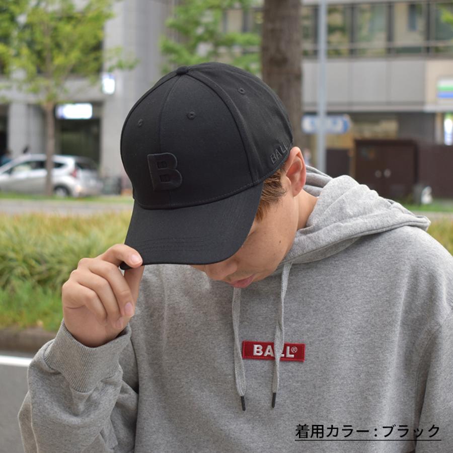BALL(アパレル) ベースボールキャップ ユニセックス メンズ フリーサイズ ロゴ刺繍 綿100% ギフト カジュアル オールシーズン スポーティ ブラック おしゃれ BALL 63255 - 画像 (5)