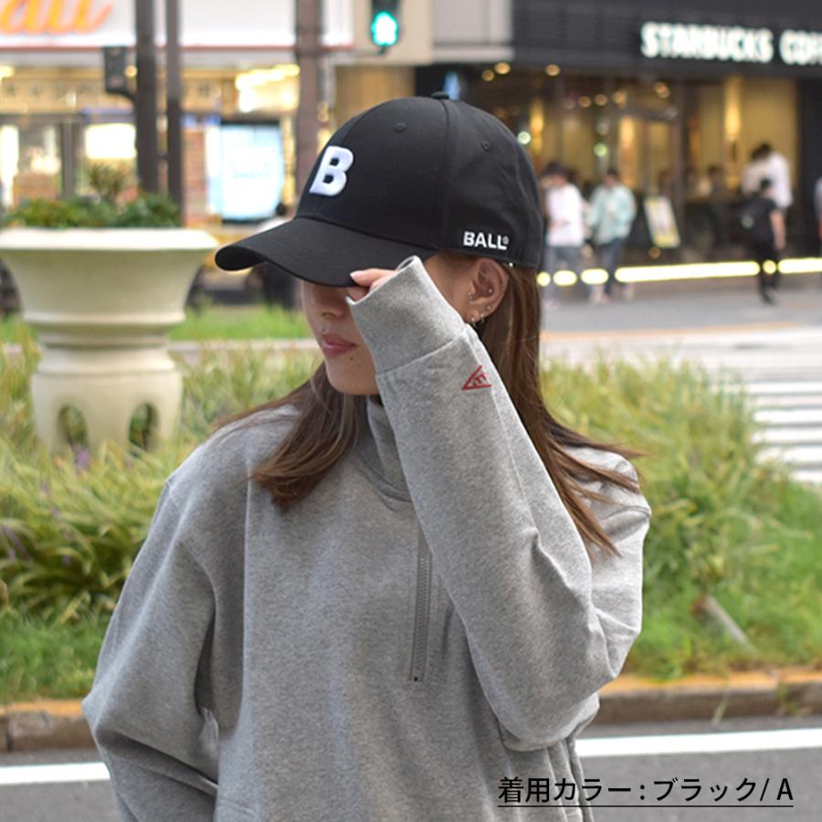 BALL(アパレル) ベースボールキャップ ユニセックス メンズ フリーサイズ ロゴ刺繍 綿100% ギフト カジュアル オールシーズン スポーティ ブラック おしゃれ BALL 63255 - 画像 (7)