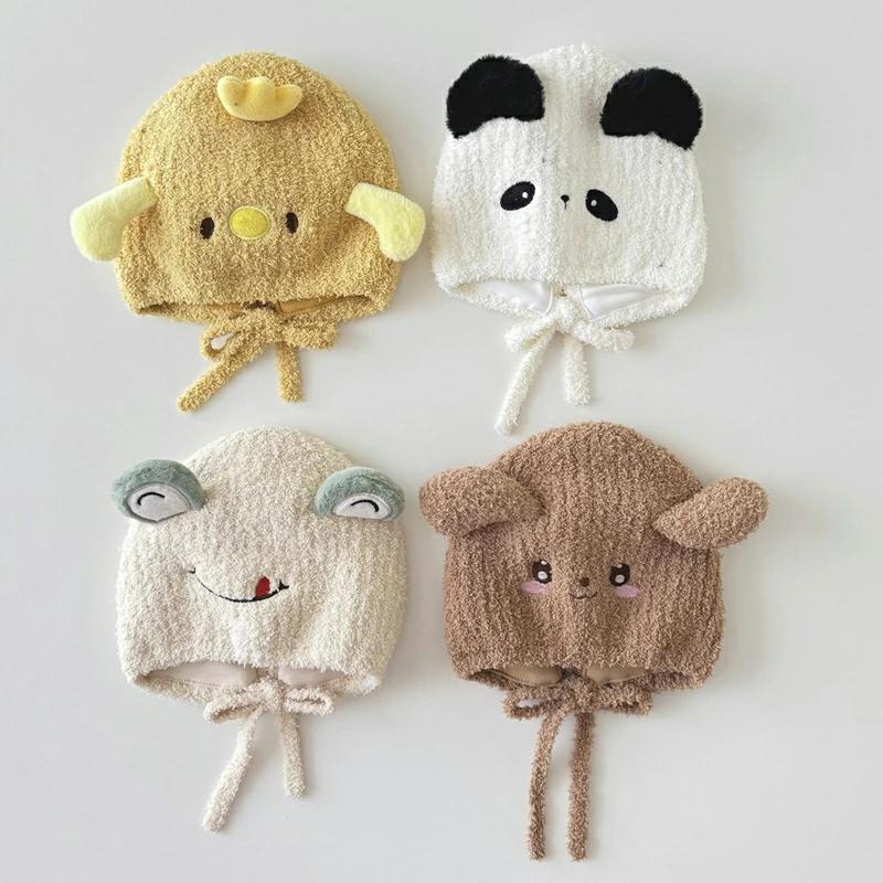 送料無料 ボンネット帽 ベビー帽子 動物 耳保護キャップ ウサギ パンダ 蛙 秋冬 暖かい 赤ちゃん 新生児 コスチューム 可愛い 雑貨 おしゃれ アウトドア 誕生日 - 画像 (3)