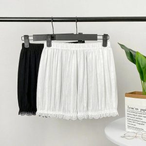 送料無料 ペチパンツ ロリータ レース インナーパンツ  薄い カボチャパンツ 見せパンツ レディース 可愛い ホワイトブラック ペチコート コスチューム 楽天海