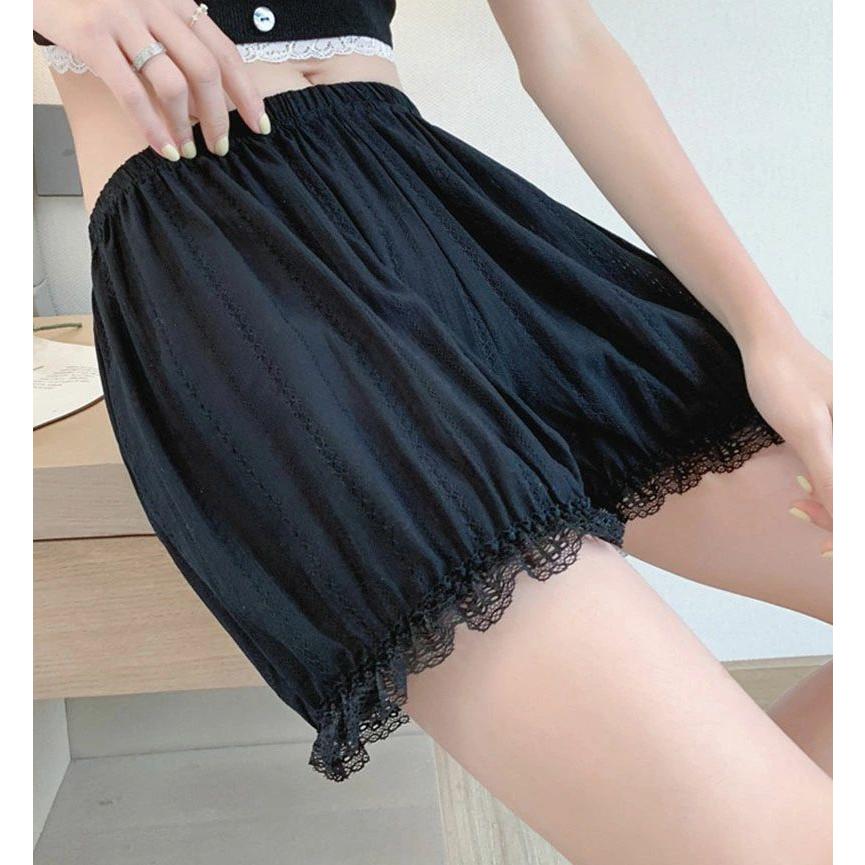 送料無料 ペチパンツ ロリータ レース インナーパンツ 薄い カボチャパンツ 見せパンツ レディース 可愛い ホワイトブラック ペチコート コスチューム 楽天海 - 画像 (3)