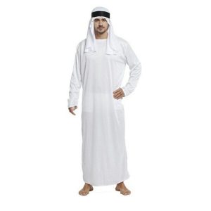 ハロウィン コスプレ アラブ ドバイ アラビア 商人 首長 アラブの王子 砂漠の王子 アラブ服 中東 石油王 ホワイト 男性用 メンズ 仮装 コスプレ衣装 ３点セ